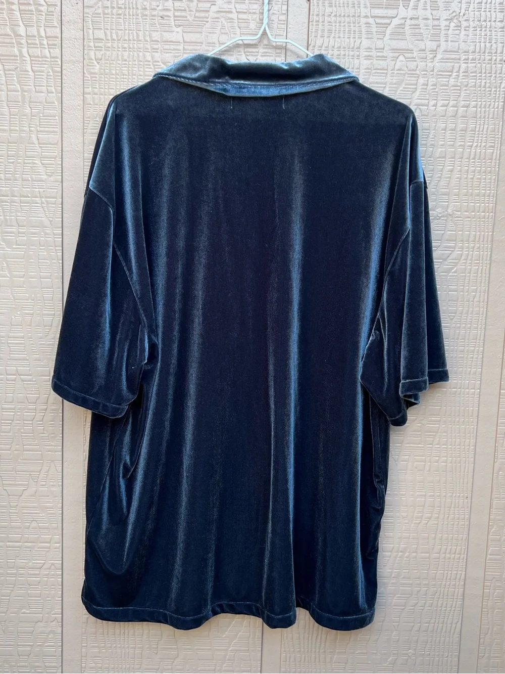 Jay Walker Black Velvet Short Sleeve Shirt Jacket